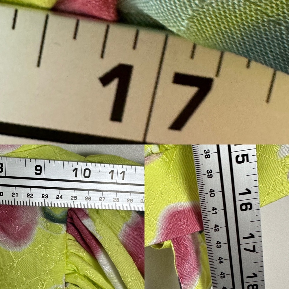 NEW Rotate Birger Christensen Dawn Floral Puff Sleeve Top Tie Back Yellow Boho 4 - Picture 11 of 14
